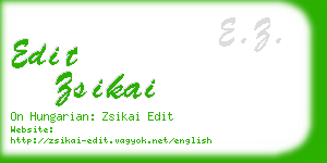 edit zsikai business card
